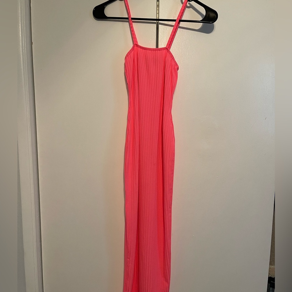 Pink midi dress
